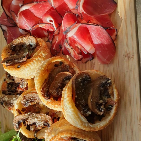 Tartelletta funghi e speck